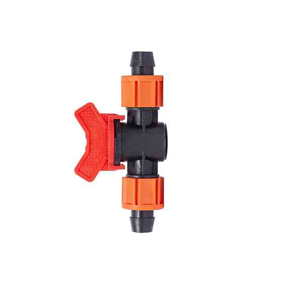 Кран для капельной ленты Ø16мм проходной FLORA (5079474) Ровно