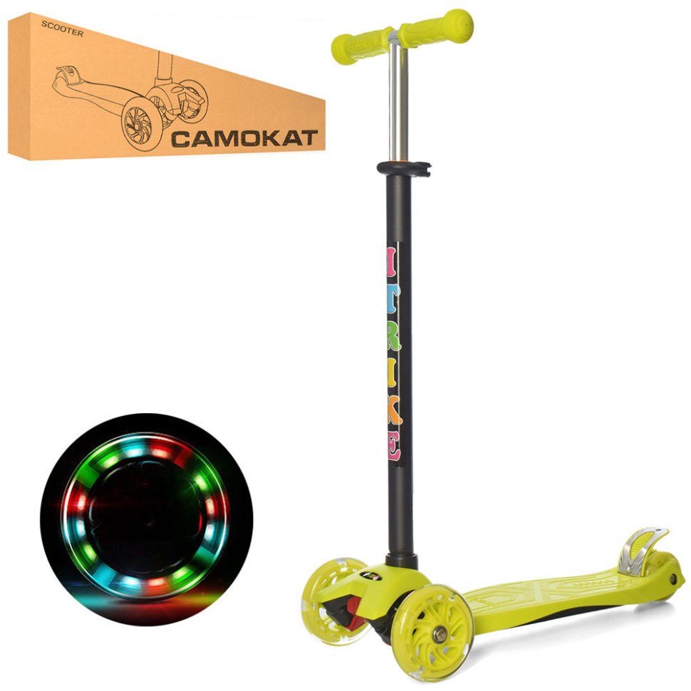 Детский самокат iTrike JR 3-003-GR1 MAXI светящиеся колеса Винница - изображение 2