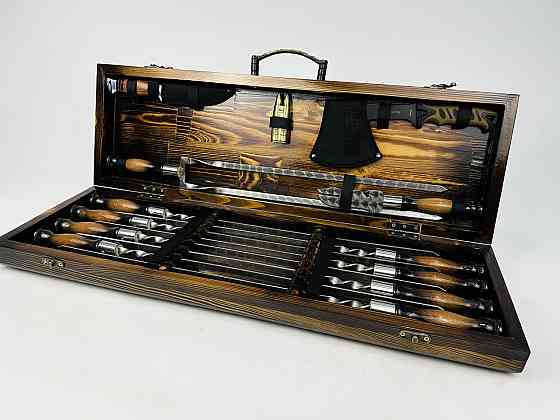 Подарочный набор шампуров в деревянном кейсе Люкс MAX HAPPY DAYS Тернополь