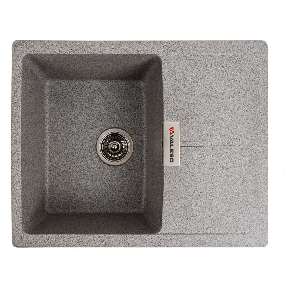 VALESO Гранітна мийка для кухні VALESO ZIRKONE 6250 матова Сірий Коломия - фото 1