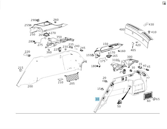 Mercedes-Benz  A2926900341 9H42 Бічна обшивка багажника ліва GLE Coupe C292 Одеса