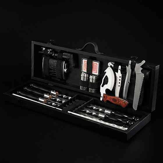 Шампури подарункові набір бокс для пікніка гриля та барбекю Оригінальні Віп подарунки на день народження татові, хлопцю, Тернопіль