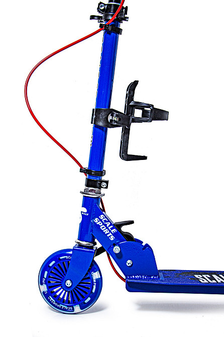 Детский складной самокат с ручным тормозом Scale Spo-rts SS-13 Синий. Колеса 120 мм, светятся. Детка Одесса - изображение 5