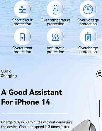 Універсальна зарядка Essager 67Вт GaN 67W зарядний пристрій +кабель 2м. Харків