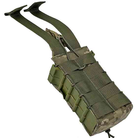 Підсумок на 2 магазини жорсткий з фіксаторами Піксель ММ-14 Cordura 1000 D Київ