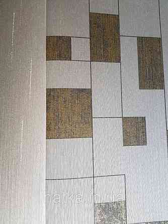 Текстильні шпалери на флізеліновій основі Cador Rasch Textil086545 сіро-бежева основа квадрати бронза Київ