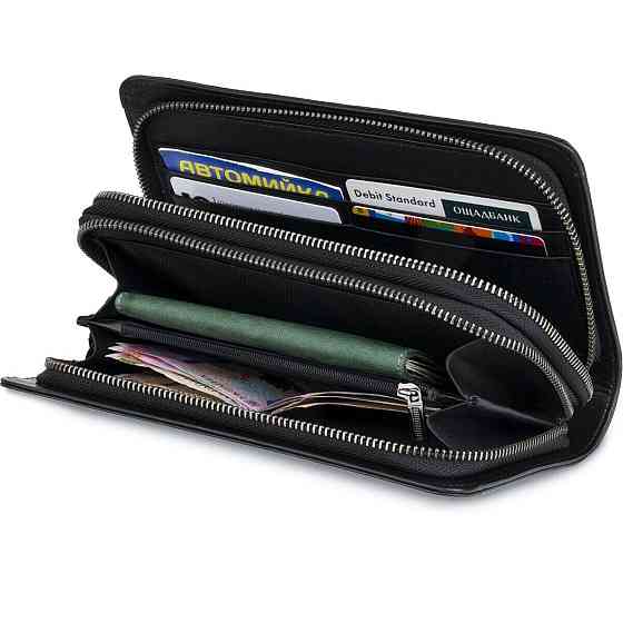 Чоловічий клатч-барсетка з ремінцем на руку Чорний (Vintage) Київ