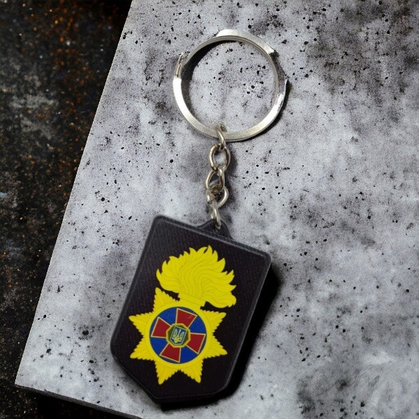Брелок гумовий Нац гвардія України Запоріжжя - фото 2