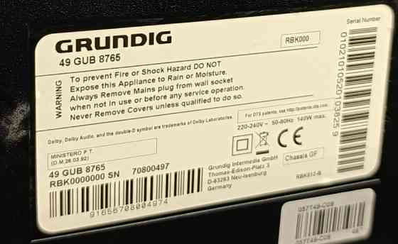 Телевизор GRUNDIG 49* 4K Smart TV Wi-Fi T2 / 49*gub 8765 Харьков