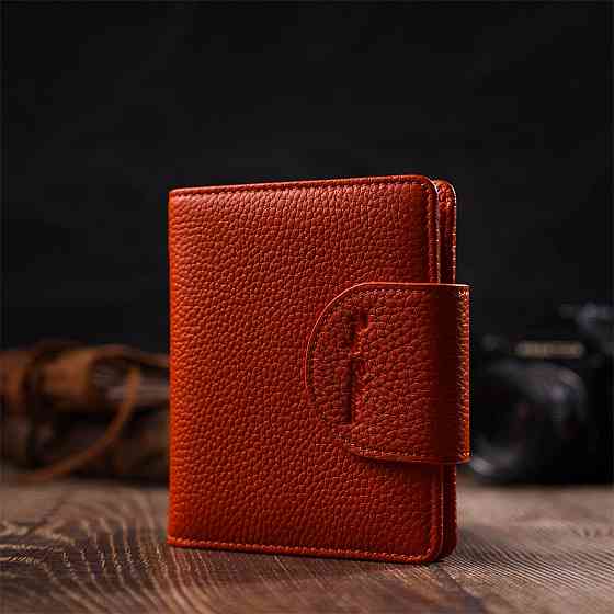 Неповторний жіночий гаманець з натуральної шкіри Помаранчевий (Tony Bellucci) Київ