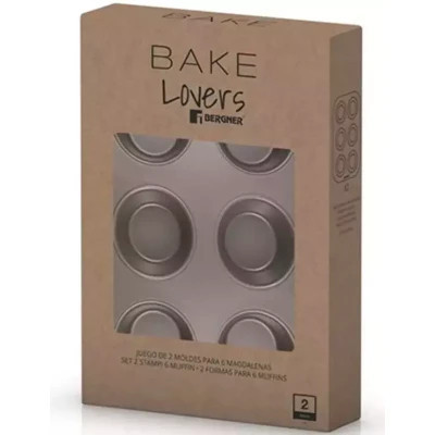 Форма для выпечки Bergner Bakeware lovers для мафінів Набір 2 предмета (BG-37197-CO) Винница - изображение 4