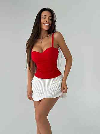 Женская эффектная майка пуш-ап с эффектом «утяжки» на бретелях креп дайвинг Одесса