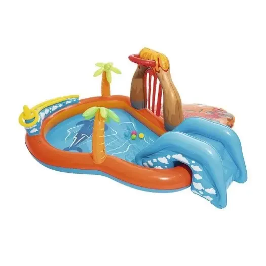 Надувной игровой центр Bestway 53069 Лагуна с горкой и шариками Коломия