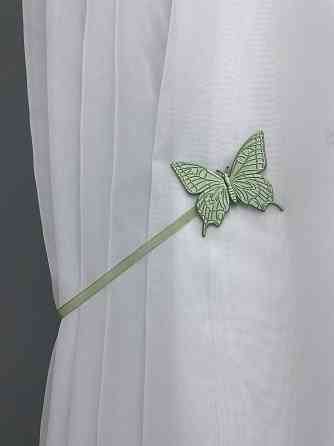 Магніти для штор і гардин Метелик набір 2 шт Салатовий (81-160) Київ