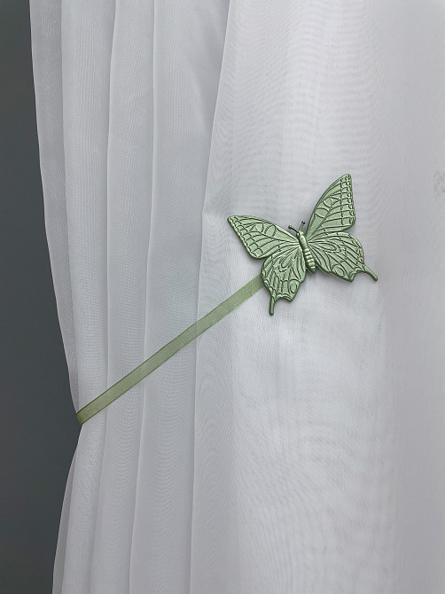 Магниты для штор и гардин Бабочка набор 2 шт Салатовый (81-160) Киев - изображение 3