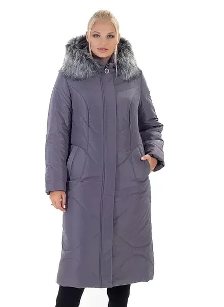 Женский зимняя длинная куртка пуховик пальто с меховой отделкой..48-66р Киев - изображение 3