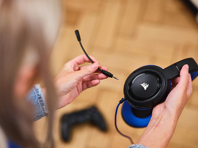 Игровая гарнитура Corsair HS35 Stereo совместимая с ПК Xbox PS4 Switch накладные наушники CA-9011196 Киев - изображение 7