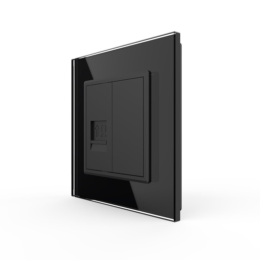 LIVOLO Розетка комп'ютерна RJ-45 Livolo чорний скло (VL-C791C-12) Коломия - фото 8