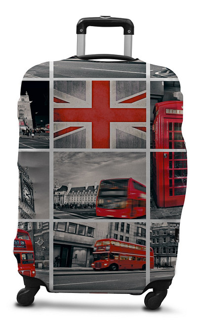 Чохол на валізу дайвінг з малюнком M Лондон Київ - фото 1