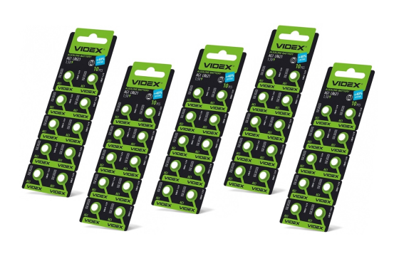 Батарейка Videx AG1 для часов и игрушек, 10 шт. Киев