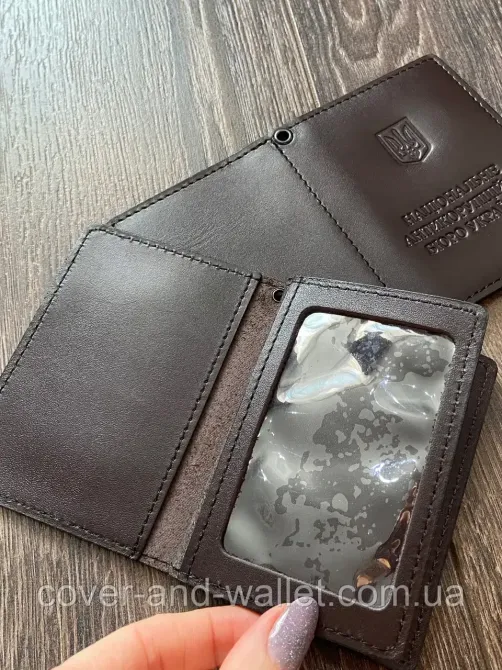 Обкладинка на посвідчення НАБУ (антикорупційне бюро) натуральна шкіра Київ - фото 4