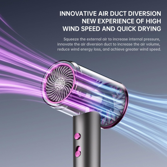 Фен Numoya Jetspeed 1400 Вт з іонізацією, 3 режими швидкості, магнітний дифузор і концентратор, професійний фен для волосся Київ