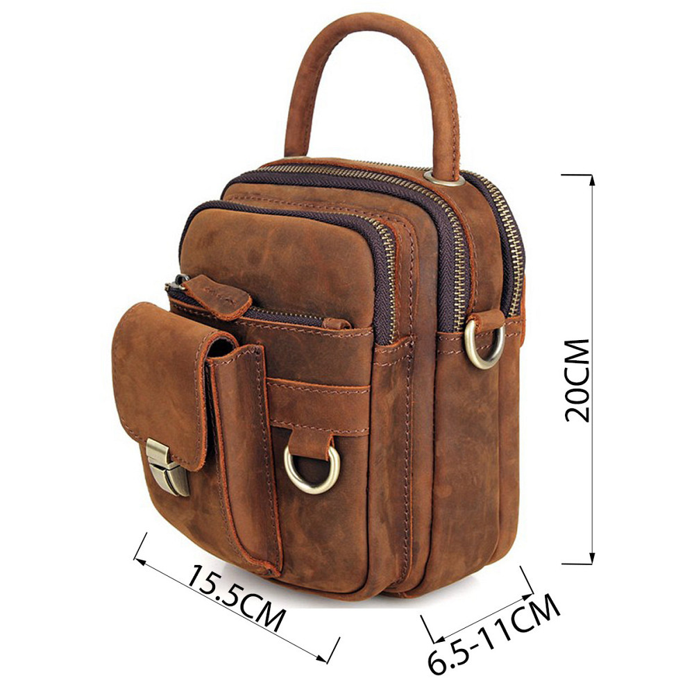 Сумка чоловіча в вінтажному стилі Коричнева (Vintage) Київ - фото 17