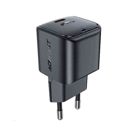 Мережевий зарядний пристрій ACEFAST A77 mini PD30W GaN USB-C charger Black 6974316282662 Одеса