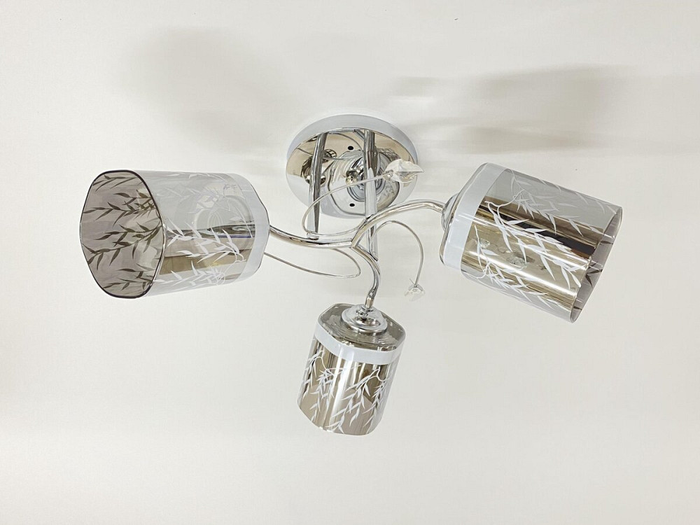 Люстра стельова на 3 плафони 6248E/3 Хром Коломия - фото 1