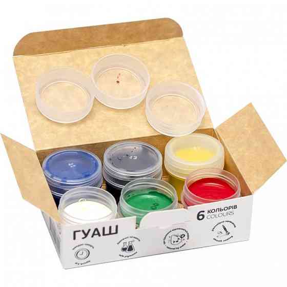Дитячі гуашеві фарби 7C20602, 6 кольорів по 16 мл Вінниця
