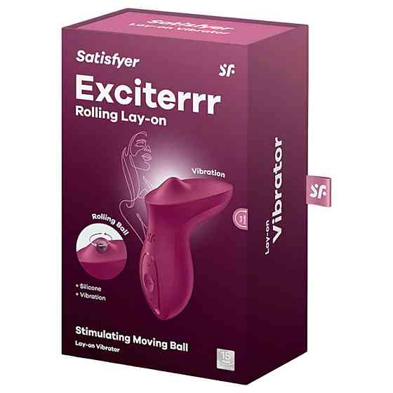 Вібратор для клітора з перлинною стимуляцією Satisfyer Exciterrr Berry, 2 незалежні мотори Sex Aura Київ