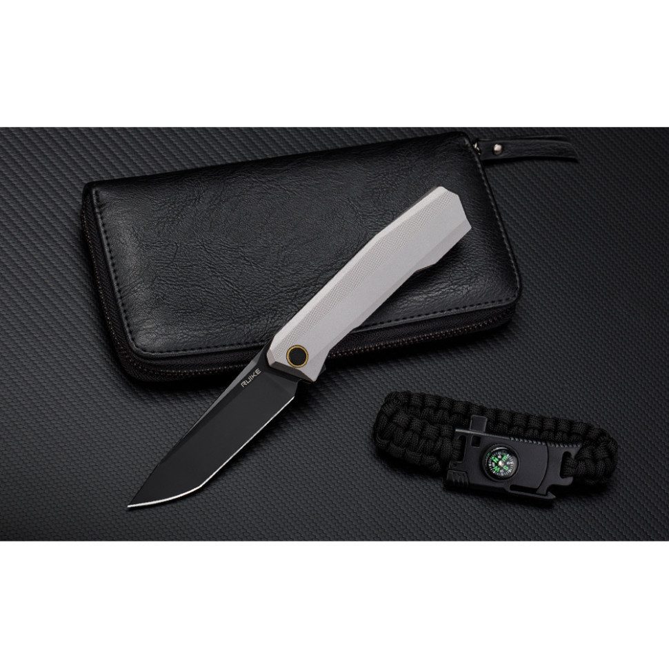 Ніж складаний туристичний Ruike P166-AК, (9.2 см) 14C28N / Aluminum сірий Київ - фото 9