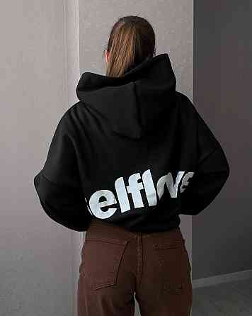 Жіноча стильна тепла худі оверсайз якісна трьохнитка на флісі Одеса