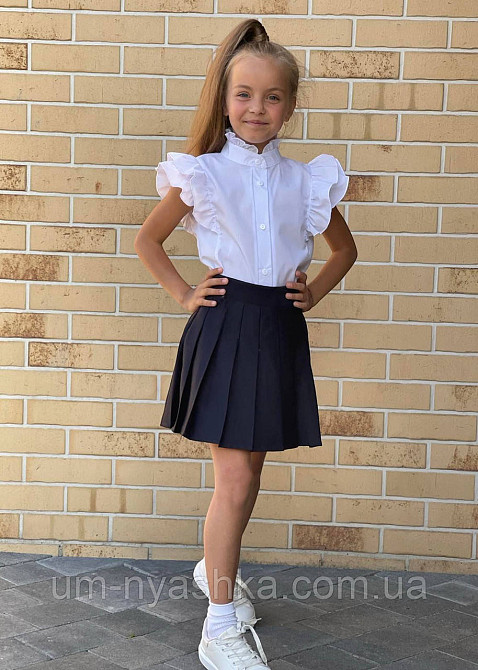 Красивая школьная блузка с коротким рукавом 122 Кривой Рог - изображение 4