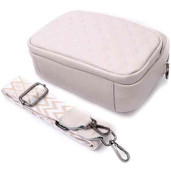 Сумка для жінок прошита ромбами на лицьовій стороні з натуральної шкіри (Vintage) Київ