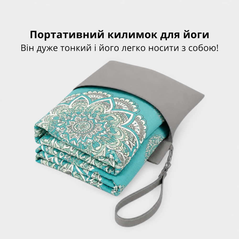 Коврик для йоги и фитнеса, складной мягкий коврик из каучука и замши, спортивный каремат с сумкой 3D-принт Каменец-Подольский - изображение 7