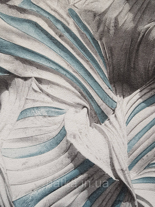 Шпалери вінілові на флізеліні гарячого тиснення DU&KA 1.06х10 вензель основа під штукатурку сірі коричневі Київ - фото 4