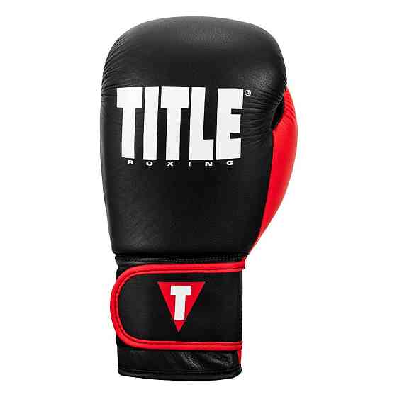 Боксерские перчатки TITLE Boxing Dynamic Strike Black/Red 12 oz Киев