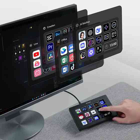 Контроллер для стрима визуальная клавиатура/панель/хаб Stream Deck Dock Ulanzi D200H Киев
