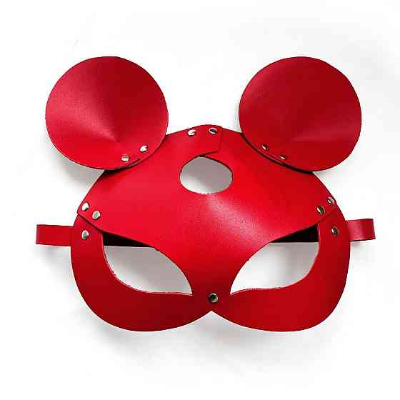 Шкіряна маска мишки Art of Sex - Mouse Mask, колір Червоний Sex Aura Київ