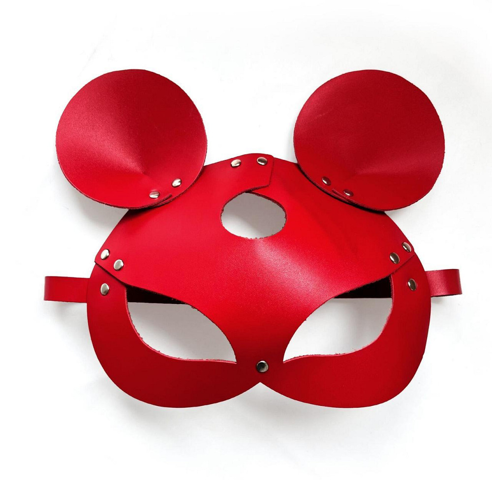 Шкіряна маска мишки Art of Sex - Mouse Mask, колір Червоний Sex Aura Київ - фото 3