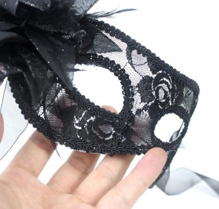 Маска на маскарад з квіткою one size чорний Київ - фото 7
