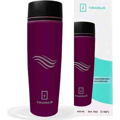 Термокружка Tavialo матовий бордовий колір + 2 ущільнювальних кільця 460 мл (190460103) Винница