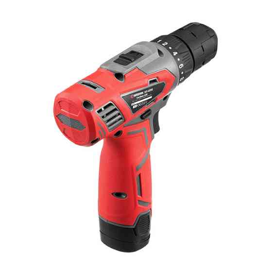 Дриль-шурупокрут акумуляторний 12 В, 30 Nm, 0-350/0-1300 об/хв., 0.8-10 мм, 1.5 Аг INTERTOOL DT-0310 Киев