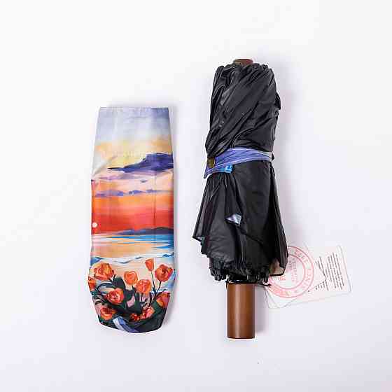 Yiwu Парасолька механічна елегантна з принтом міцна надійна з поліестеру діаметр 100 см HP-23-1 Коломия