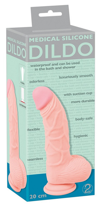 Реалистичный фаллоимитатор с присоской Medical Silicone Dildo L 20mm Sex Aura Киев - изображение 2