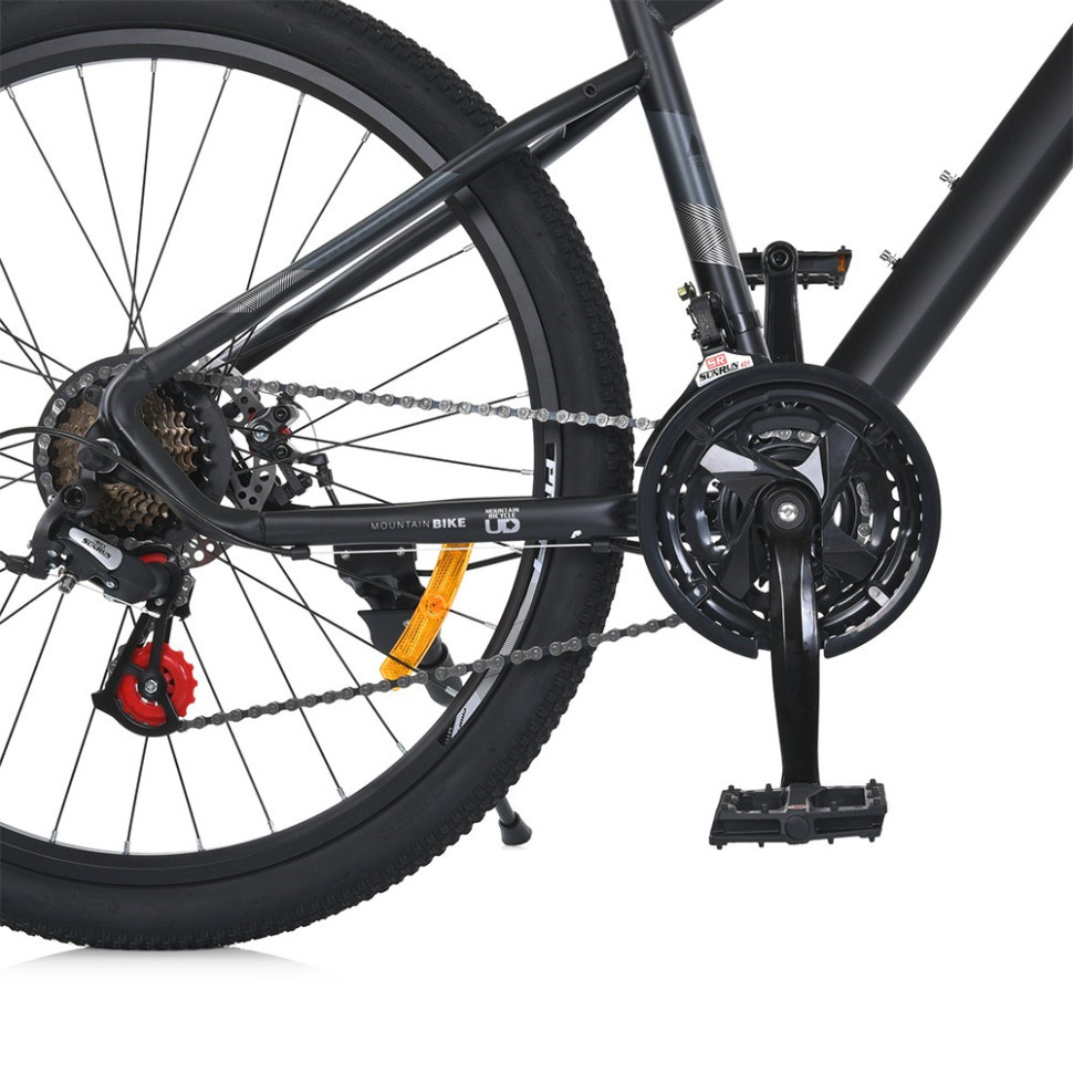 Велосипед SKD75 MTB 2605-1, 26 дюймів, сталева рама 16 Sunrun 24SP чорний Вінниця - фото 7