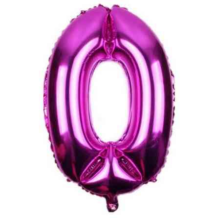 Шарик цифра 0 фольгированная 32 дюйма бургунди Киев