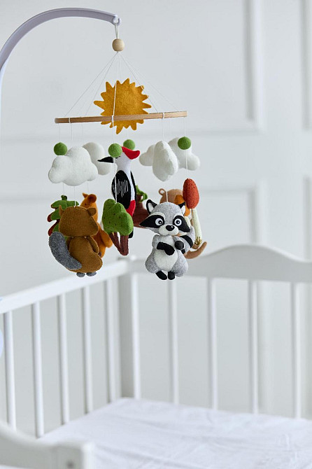 Дитячий мобіль на ліжечко для немовлят WoollyFox "Хвостаті сни" Київ - фото 3