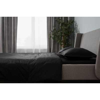 Пододеяльник Ardesto Mix&Match Premium 100% хлопок, сатин черный 160х220 см (ART1622DVL) Винница - изображение 9